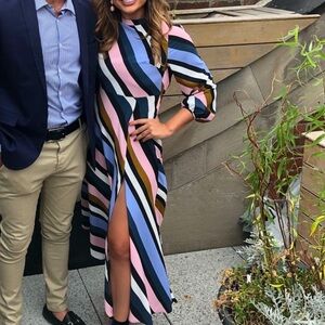 Free people multi color midi / maxi dress